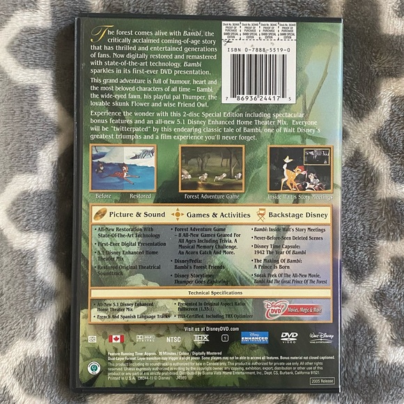 Bambi Platinum Edition, 2 disc Special Edition movie - Picture 2 of 5